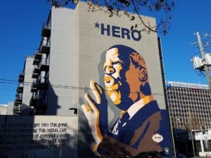 John Lewis HERO Mural, photo from Atlanta Cap Murals