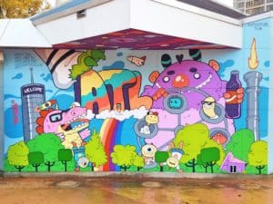 Untitled mural, photo from Atlanta Cap Murals