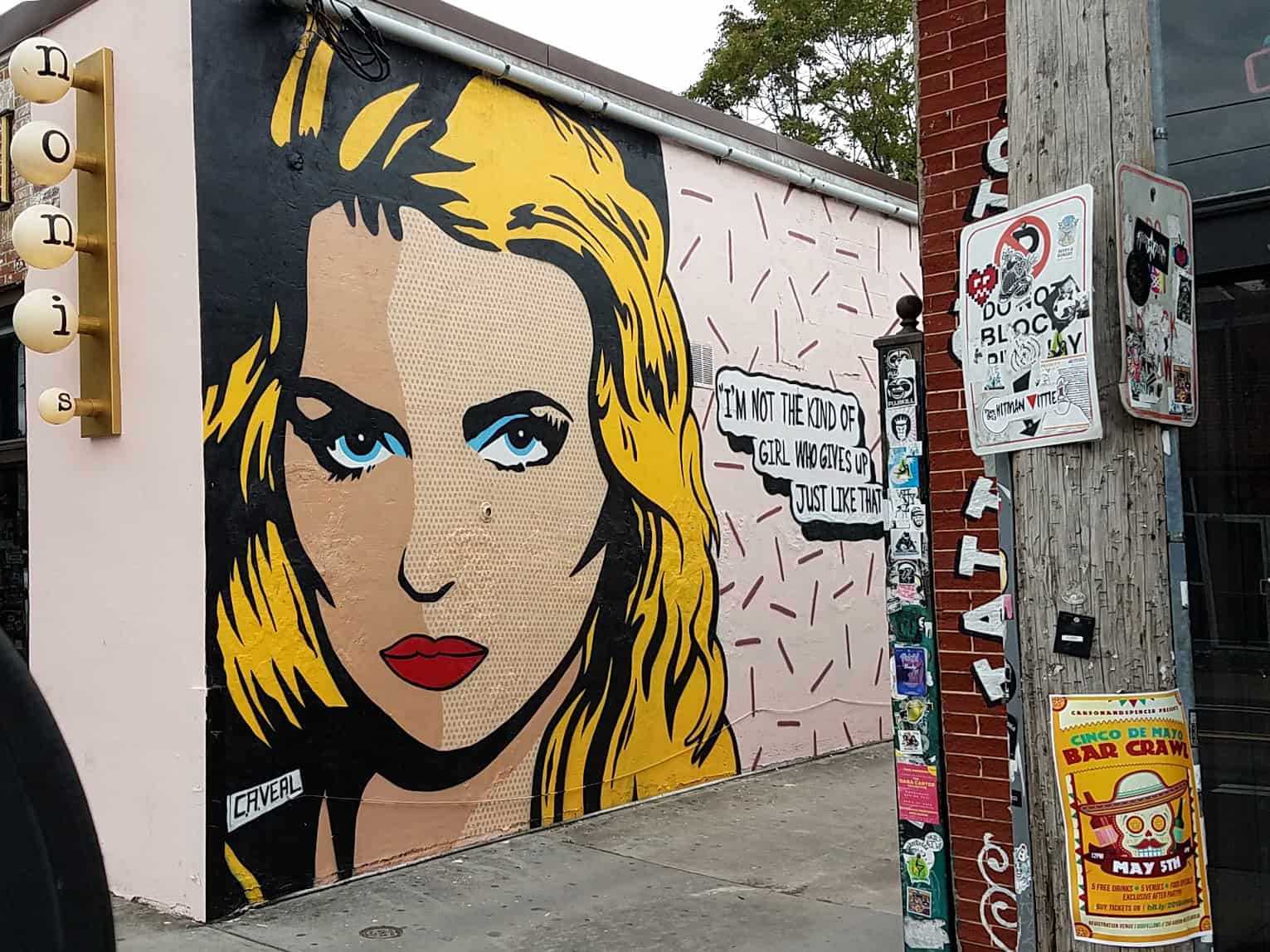 Street Art Mural in Sweet Auburn Atlanta by Chris Veal featuring Debbie Harry