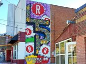 R. Land<br/>2017 - 2025<br/><span style= "font-size: 6pt">33.76373716990137, -84.35120463756877</span> Street Art Mural formerly in Little Five Points Atlanta by R. Land featuring "L5P"