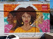 Artist ?<br/>2017 - 2018<br/><span style= "font-size: 6pt">33.75456019533766, -84.37921859207108</span> Street art mural formerly in downtown Atlanta by an unknown artist featuring three women