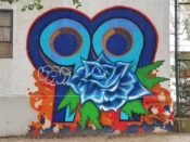 Chad Watt<br/>2016? - 2020<br/><span style= "font-size: 6pt">33.757073, -84.355734</span> street art mural formerly in Inman Park Atlanta by Chad Watt featuring the number 99