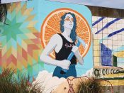 Ann Marie Manker<br/>2017 - 2023<br/><span style= "font-size: 6pt">33.75133259320794, -84.36661433950349</span> Street Art Mural formerly in Cabbagetown Atlanta by Ann Marie Manker featuring a woman with a hatchet