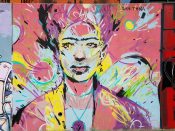 Sanithna Phansavanh<br/>2017 - 2018<br/><span style= "font-size: 6pt">33.75250906890146, -84.3623342722878</span> Street Art Mural formerly on the Atlanta BeltlLine in Cabbagetown by Sanithna Phansavanh featuring a multi-color portrait