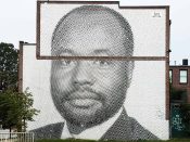 Sten Lex<br/>2012 - 2022<br/><span style= "font-size: 6pt">33.75392881751626, -84.37387132784582</span> Street art mural formerly in Sweet Auburn Atlanta by Sten Lex featuring a pixelated face