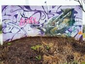 Mr. Never Satisfied<br/>2018 - 2018<br/><span style= "font-size: 6pt">33.764847728257145, -84.35991313780033</span> Street Art Mural formerly at the Old Fourth Ward Skate Park on the Atlanta BeltLine by Mr. Never Satisfied featuring an owl