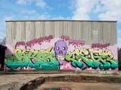 Dr. Dax (Dax Rudnak)<br/>2016 - 2021<br/><span style= "font-size: 6pt">33.73403564223479,-84.39848813616823</span> Graffiti formerly in Mechanicsville Atlanta by Dr. Dax featuring a skull