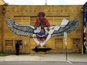 JoeKingATL (Joe Dreher)<br/>2016 - 2024<br/><span style= "font-size: 6pt">33.754212296672144, -84.37472387699516</span> Street Art Mural formerly in Sweet Auburn Atlanta by JoeKingATL (Joe Dreher) promoting education