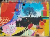 Anna Gromova<br/>2016 - 2021<br/><span style= "font-size: 6pt">33.771165263611486,-84.36396975070238</span> Street Art Mural formerly in Old 4h Ward Atlanta by Anna Gromova featuring a tree