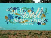 Katie Bush<br/>2018 - 2019<br/><span style= "font-size: 6pt">33.862819584015114, -84.36838647315619</span> Street Art Mural formerly on Path 400 in Buckhead Atlanta by Katie Bush featuring "all is well in my world"