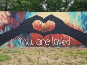 Chelsey Scott<br/>2018 - 2019<br/><span style= "font-size: 6pt">33.862819584015114, -84.36838647315619</span> Street Art Mural formerly on Path 400 in Buckhead Atlanta by Chelsey Scott featuring "you are loved"