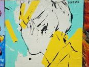 Sanithna Pahnsavanh<br/>2018 - 2019<br/><span style= "font-size: 6pt">33.75250864160269, -84.36233541170746</span> Forward Warrior Mural formerly in Cabbagetown Atlanta by Sanithna Phansavanh featuring a face pointing away