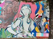 Aliya Smith<br/>2018 - 2021<br/><span style= "font-size: 6pt">33.75196190960493, -84.36456230138403</span> Forward Warrior mural formerly in Cabbagetown Atlanta by Aliya Smith featuring an elf like woman with long hair