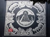 Artist ?<br/>2018 - 2022<br/><span style= "font-size: 6pt">33.78251252824725,-84.3837692143004</span> Street Art Mural formerly in Midtown Atlanta by an unknown artist featuring the likeness of the seal on a dollar bill