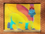 Future Ancestors (Carl Janes)<br/>2015 - 2022<br/><span style= "font-size: 6pt">33.73149538850017,-84.38618877640579</span> Street Art Mural formerly in Summerhill Atlanta by Future Ancestors (Carl Janes) featuring an Egyptian figure