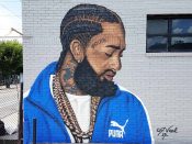 Chris Veal<br/>2019 - 2022<br/><span style= "font-size: 6pt">33.754454664645415,-84.37590956818173</span> Street Art Mural formerly in Sweet Auburn Atlanta by Chris Veal featuring Nipsey Hussle