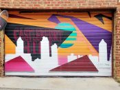 Letsgopaint (Matt Letrs)<br/>2018 - 2020<br/><span style= "font-size: 6pt">33.74999107519106, -84.40061802841494</span> Street Art Mural formerly in Castleberry Hill Atlanta by Matt Letrs featuring the Atlanta Skyline