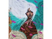 Janice Rago<br/>2019 - 2021<br/><span style= "font-size: 6pt">33.75236775014212, -84.36299958333606</span> Street Art Mural formerly in Cabbagetown Atlanta by Janice Rago featuring a woman with long white hair