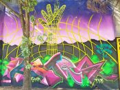 Letsgopaint (Matt Letrs)<br/>2019 - 2020<br/><span style= "font-size: 6pt">33.7516304358253, -84.36591725026594</span> Street Art Mural formerly in Cabbagetown Atlanta by Matt Letrs featuring a wire frame hand