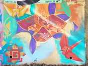 Mother of Cranes<br/>2019 - 2022<br/><span style= "font-size: 6pt">33.75176714007326,-84.36545405590618</span> Street Art Mural formerly in Cabbagetown Atlanta by Mother of Cranes featuring origami