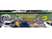 Chris Makes Art (Chris Wright)<br/>2019 - 2021<br/><span style= "font-size: 6pt">33.76646939346565, -84.34942312064912</span> Street Art Mural formerly in Little Five Points Atlanta by Chris Wright featuring a Halloween theme