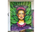 Roberto Hernandez<br/>2019 - 2024<br/><span style= "font-size: 6pt">33.809508950950026, -84.36233403682247</span> Street Art Mural formerly in Morningside-Lenox Park Atlanta by Roberto Hernandez featuring Frida Kahlo