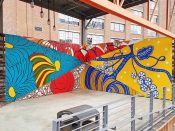 Charmaine Minniefield<br/>2020 - 2022<br/><span style= "font-size: 6pt">33.77264589701684,-84.36467438363394</span> Street Art Mural originally displayed on the BeltLine in Old Fourth Ward Atlanta by Charmaine Minniefield featuring a quilt pattern - Later moved to Semmes Park Atlanta in 2022