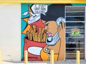 Victor Walker<br/>2020 - 2021<br/><span style= "font-size: 6pt">33.75117923623564, -84.27431008691974</span> Street Art Mural formerly in Belvedere Park Atlanta by Victor Walker featuring a woman on the phone