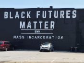 Tila Studios<br/>2020 - 2021<br/><span style= "font-size: 6pt">33.7541428946278, -84.37183790955717</span> Street Art Mural formerly in Old Fourth Ward Atlanta by Tila Studios featuring "Black Futures Matter"