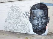 Fabian Williams<br/>2020 - 2022<br/><span style= "font-size: 6pt">33.74377513164123, -84.4380871913107</span> Street Art Mural formerly in Westview Atlanta by Fabian Williams featuring a portrait of John Lewis