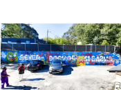 Sever, Dr. Dax, and Steel MSK<br/>2020 - 2022<br/><span style= "font-size: 6pt">33.73071385588409, -84.33697631474016</span> Street Art Mural formerly in East Atlanta by Sever, Dr. Dax, and Steel MSK featuring monster faces