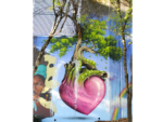 Thomas Turner<br/>2020 - <br/><span style= "font-size: 6pt">33.75212353055605, -84.36388249762172</span> Street Art Mural in Cabbagetown Atlanta by Thomas Turner featuring a tree growing out of a heart
