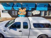 George F. Baker III<br/>2020 - 2021<br/><span style= "font-size: 6pt">33.7581398303446, -84.3624317825317</span> Street Art Mural formerly in Inman Park Atlanta by George F. Baker III featuring "VOTE"