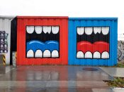 Greg Mike<br/>2020 - 2024<br/><span style= "font-size: 6pt">33.75259793386676, -84.35706959271106</span> Street Art Mural formerly in Reynoldstown Atlanta by Greg Mike featuring Larry Loudmouf