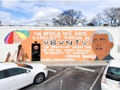 India Bullock<br/>2021 - 2026<br/><span style= "font-size: 6pt">33.8084549785118, -84.41241655790655</span> Street art mural formerly in Buckhead Atlanta by India Bullock featuring Nelson Mandella.