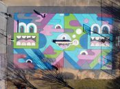 Greg Mike<br/>2019 - 2023<br/><span style= "font-size: 6pt">33.73626839290019, -84.38309398092754</span> Basketball Court Mural formerly in Summerhill Atlanta by Greg Mike featuring Larry Loudmouf