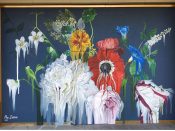 Niki Zarrabi<br/>2021 - 2023<br/><span style= "font-size: 6pt">33.83747424478408, -84.38038903561471</span> Street art mural formerly in Buckhead Atlanta by Niki Zarrabi featuring flowers