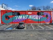 John Key<br/>2021 - 2021<br/><span style= "font-size: 6pt">33.764257409175634, -84.35037735476075</span> Street Art Mural formerly in Little Five Points Atlanta by John Key featuring "I am not Invisible"