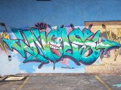 Nels Guzman<br/>2017 - 2019<br/><span style= "font-size: 6pt">33.751968826615204, -84.37014551105524</span> Graffiti Piece formerly in Old Fourth Ward Atlanta by Nels Guzman