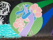 Kayleen Scott<br/>2021 - 2022<br/><span style= "font-size: 6pt">33.75208083920629, -84.36413381237374</span> Street Art Mural formerly in Cabbagetown Atlanta by Kayleen Scott Featuring a hand and a snake