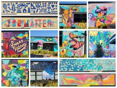 Artist Cove at The Beacon<br/>2021 - 2026<br/><span style= "font-size: 6pt">33.72603228678863, -84.37739008455317</span> Artist Cove Murals formerly at The Beacon in Grant Park Atlanta by various artists