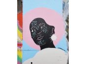 Neka King<br/>2021 - 2022<br/><span style= "font-size: 6pt">33.75247296877824, -84.36274582819577</span> Street Art Mural formerly in Cabbagetown Atlanta by Neka King Featuring a woman with pink hair