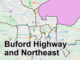 Map of street art, murals, and graffiti in the Atlanta neighborhood of Buford Highway and Chamblee