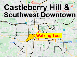 Map of street art, murals, and graffiti in the Atlanta neighborhoods of Castleberry Hill and Southwest Downtown