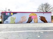 @allstate_wank<br/>2021 - 2022<br/><span style= "font-size: 6pt">33.7779549649388, -84.29401383379829</span> Street Art Mural formerly in Decatur Georgia by @allstate_wank featuring a cupcake