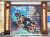 Fabian Williams<br/>2021 - 2025<br/><span style= "font-size: 6pt">33.706874324269634, -84.37950625471301</span> Street Art Mural formerly in Lakewood Heights Atlanta by Fabian Williams featuring "I will create as I Speak.