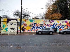 Tommy Bronx<br/>2021 - 2026<br/><span style= "font-size: 6pt">33.7389650509667, -84.36789957455474</span> Street Art Mural formerly in Grant Park Atlanta by Tommy Bronx featuring Jovita Moore