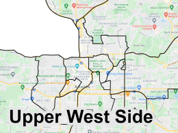 Map of street art, murals, and graffiti in the Atlanta neighborhoods of Upper West Side, Vinings, and West Midtown