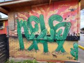 Nels Guzman<br/>2016 - 2022<br/><span style= "font-size: 6pt">33.746510841324245, -84.36863825429165</span> Graffiti Piece formerly in Grant Park Atlanta by Nels Guzman featuring cacti