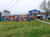 LaRon Harlem Jr.<br/>2022 - 2026<br/><span style=" font-size: 6pt;">33.72153245024835, -84.42275381779045</span> Street Art Mural formerly in Capitol View Atlanta by LaRon Harlem Jr. featuring an abstract pattern